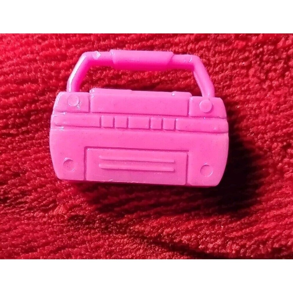 Barbie Radio Accessory Kids Toy Pink Handheld Handle Portable Miniature Size EUC - Picture 2 of 4
